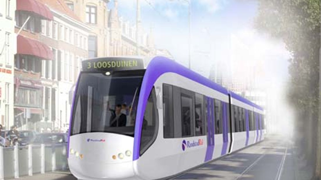 RandstadRail voertuig in Den Haag