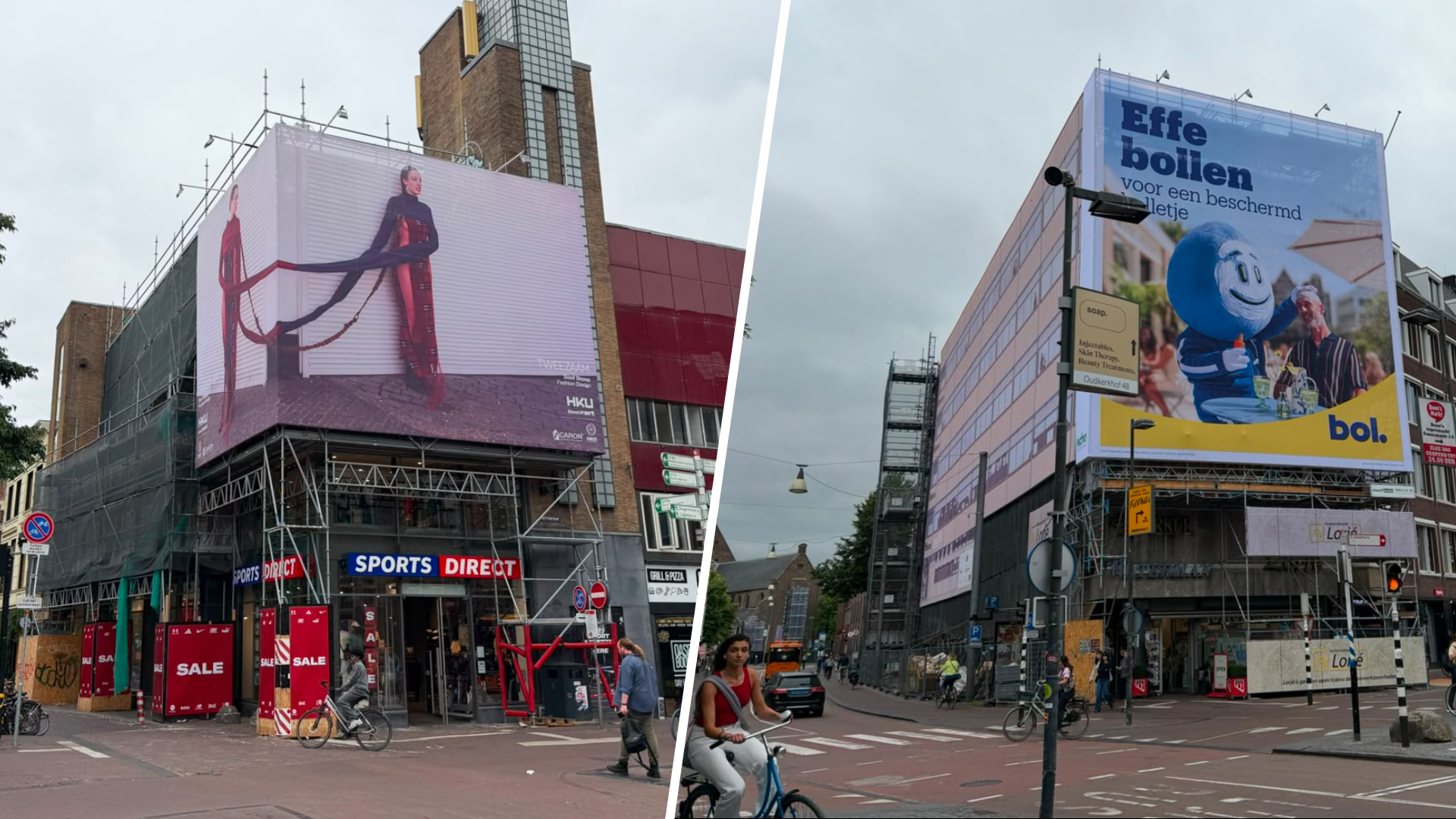 Ergernis over 'opvallende toename' van reclame op steigers