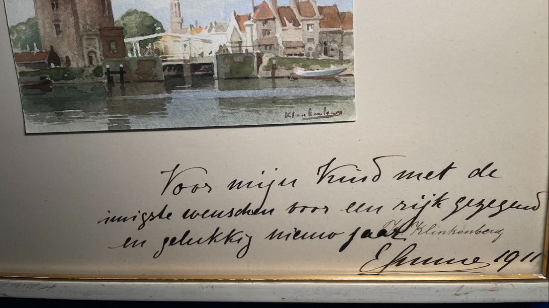 Aquarel met persoonlijke opdracht