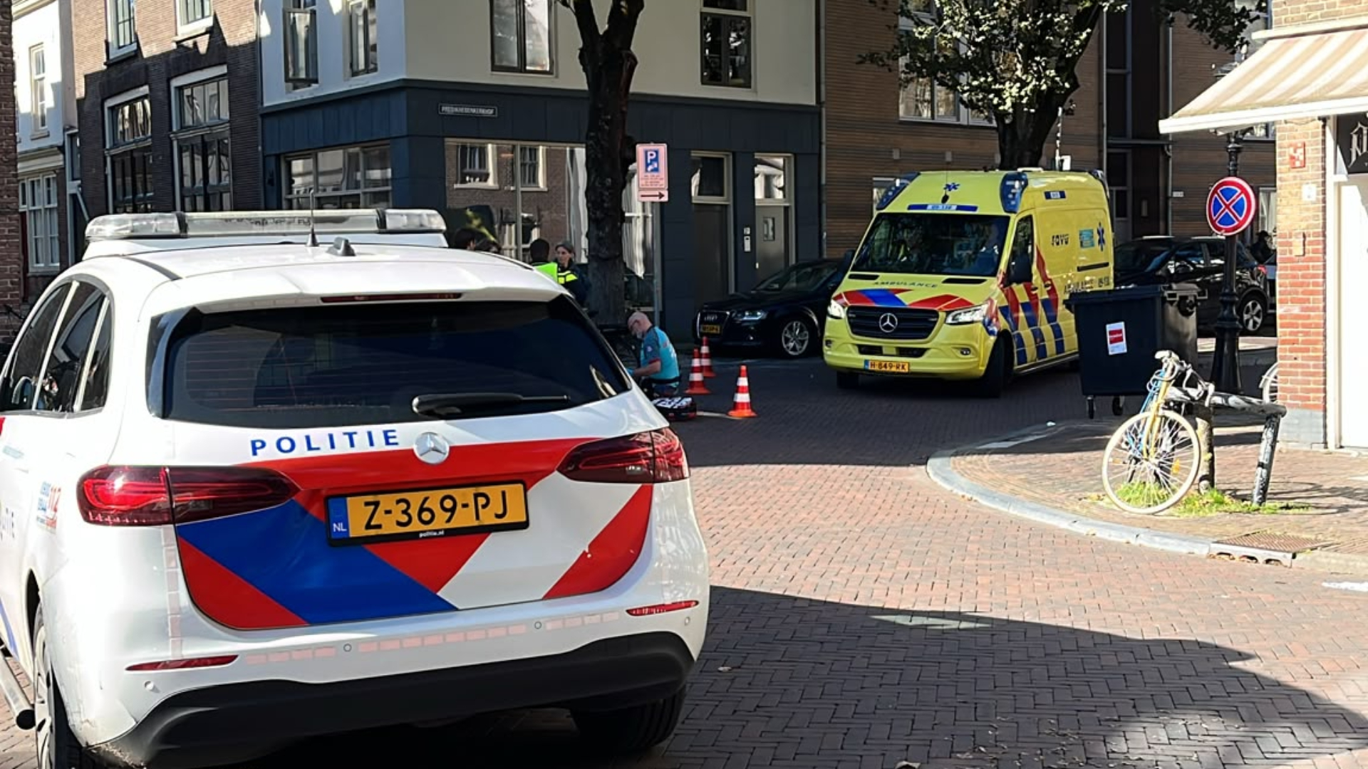 Fietsers botsen in Utrechtse binnenstad