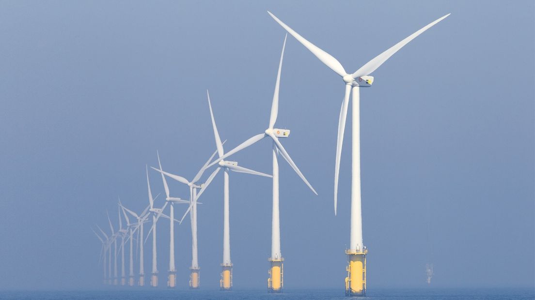 Windmolenpark op zee