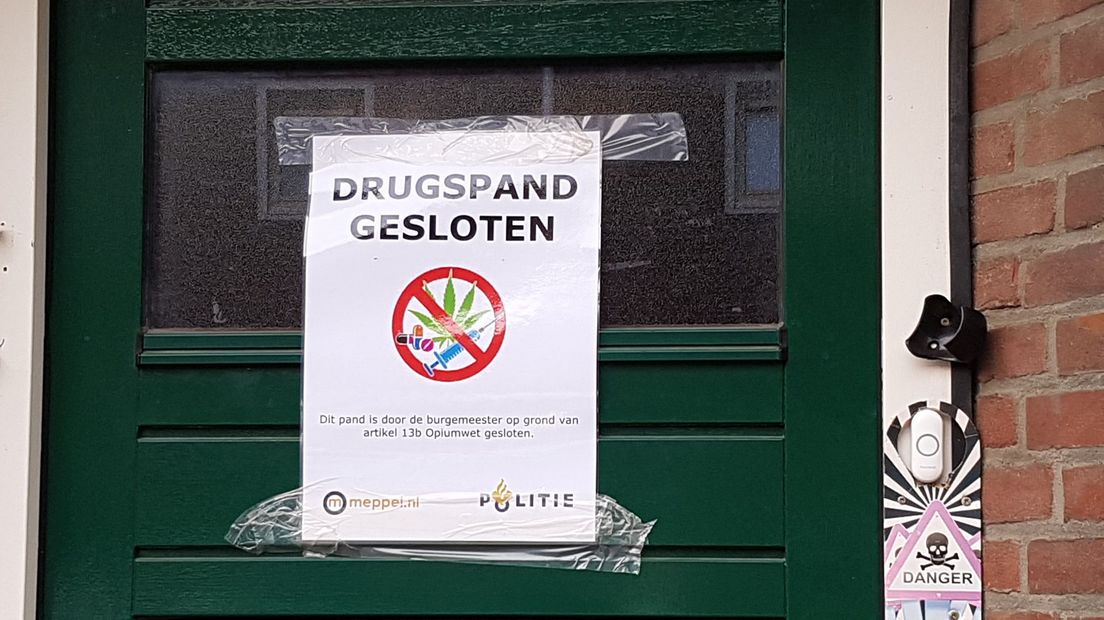 Drugspand in de Havenstraat in Meppel is door de burgemeester gesloten (Rechten: Persbureau Meter)