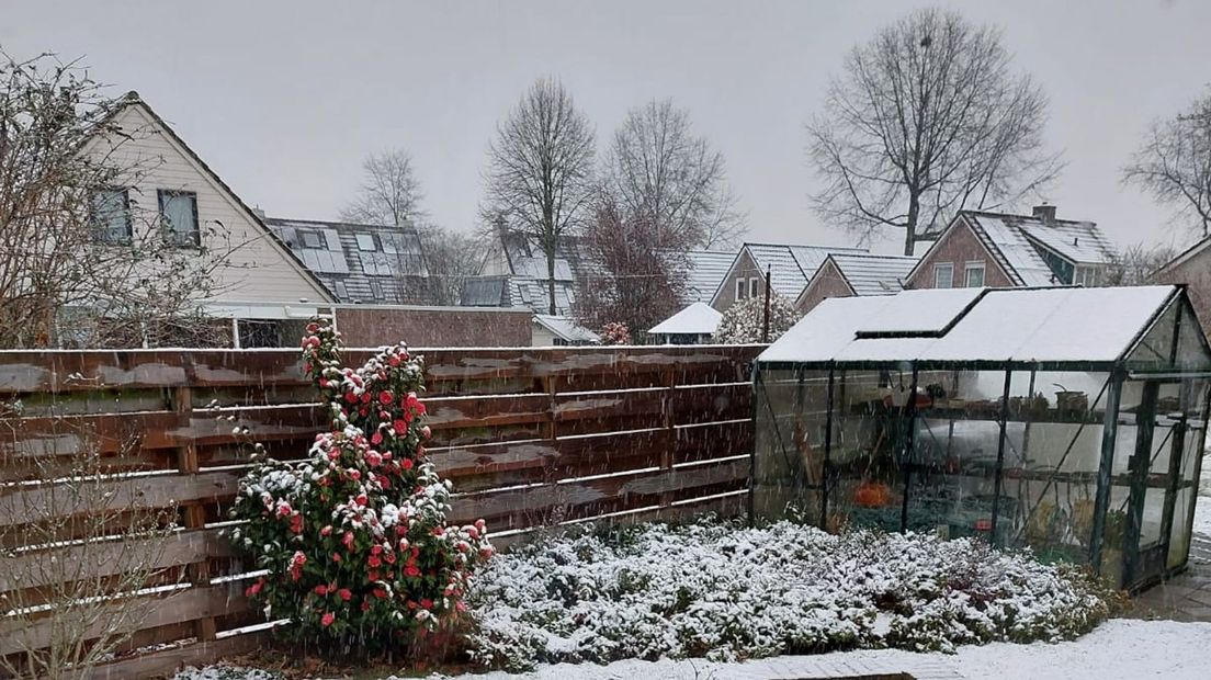 Bij Frank in Heino blijft de sneeuw liggen