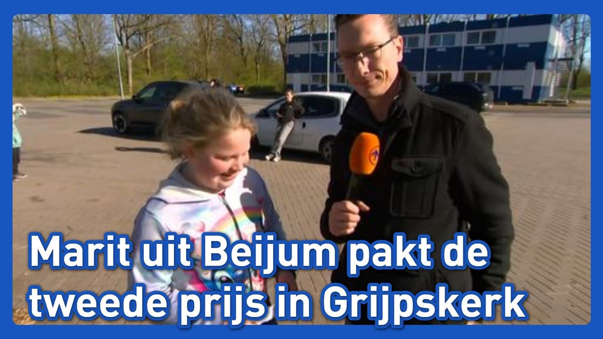 Paashaas maakt Marit blij in Grijpskerk