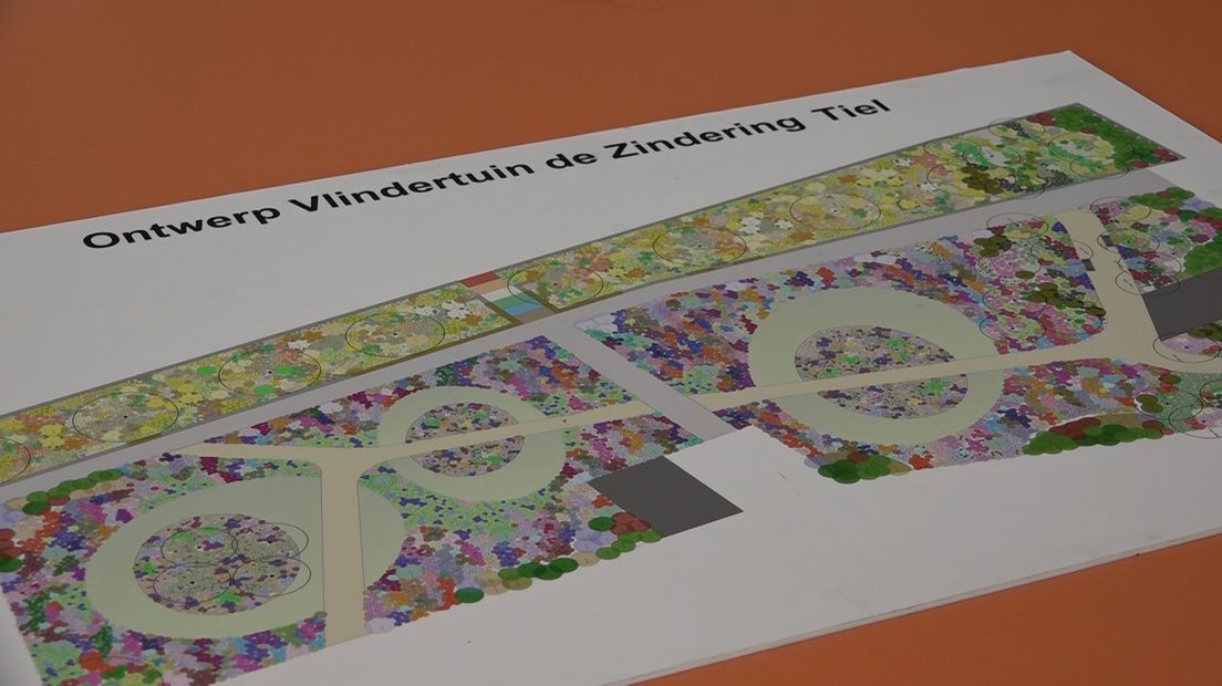 Het ontwerp voor de Tielse vlindertuin van Edwin Barendrecht.