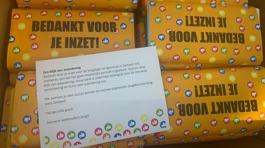 Het bedankje voor de jeugdzorgmedewerkers