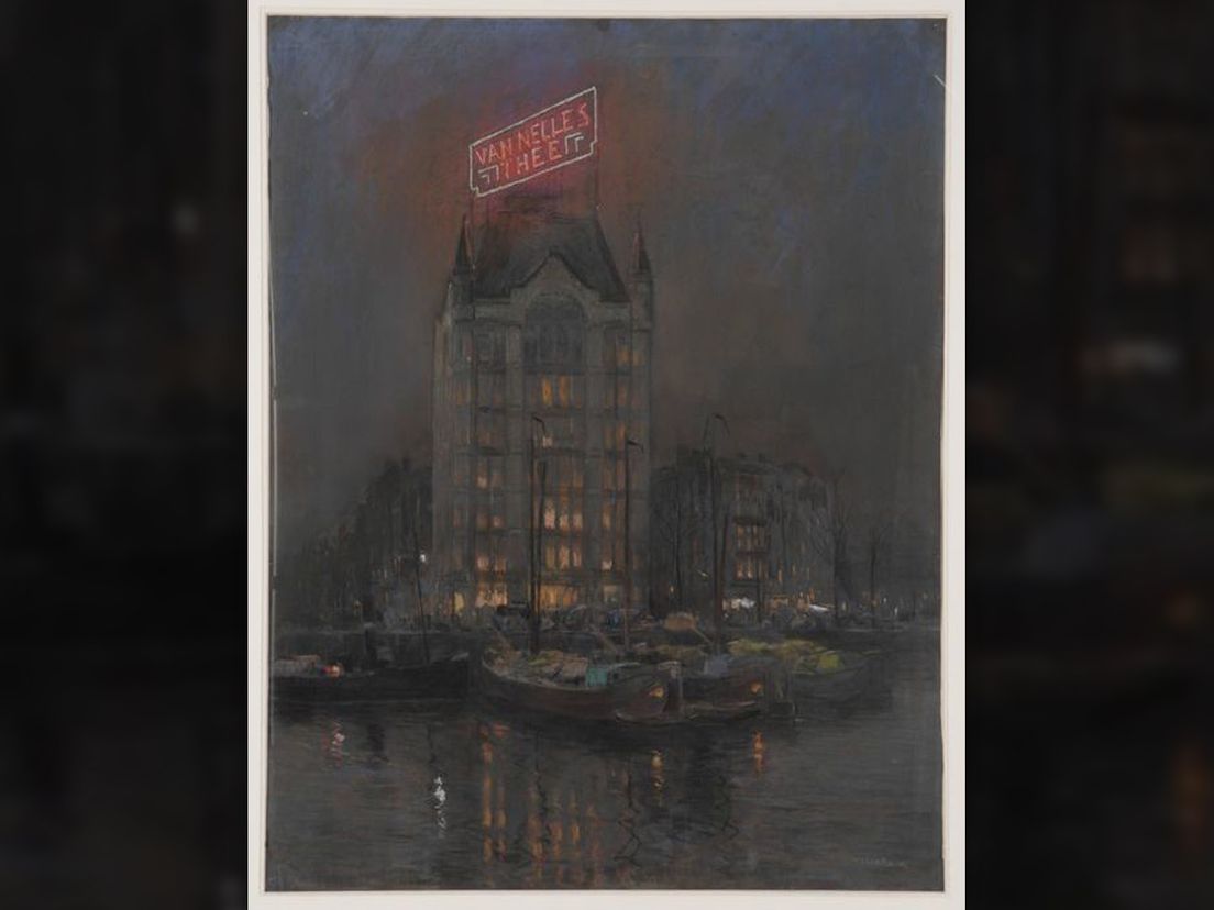 Neon reclame op het Witte Huis, 1926 - schilder Herman Heijenbrock