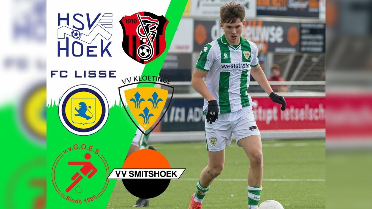 Lees terug: Zwarte zaterdag voor Zeeuwse divisieclubs, Hoek, Kloetinge en GOES onderuit