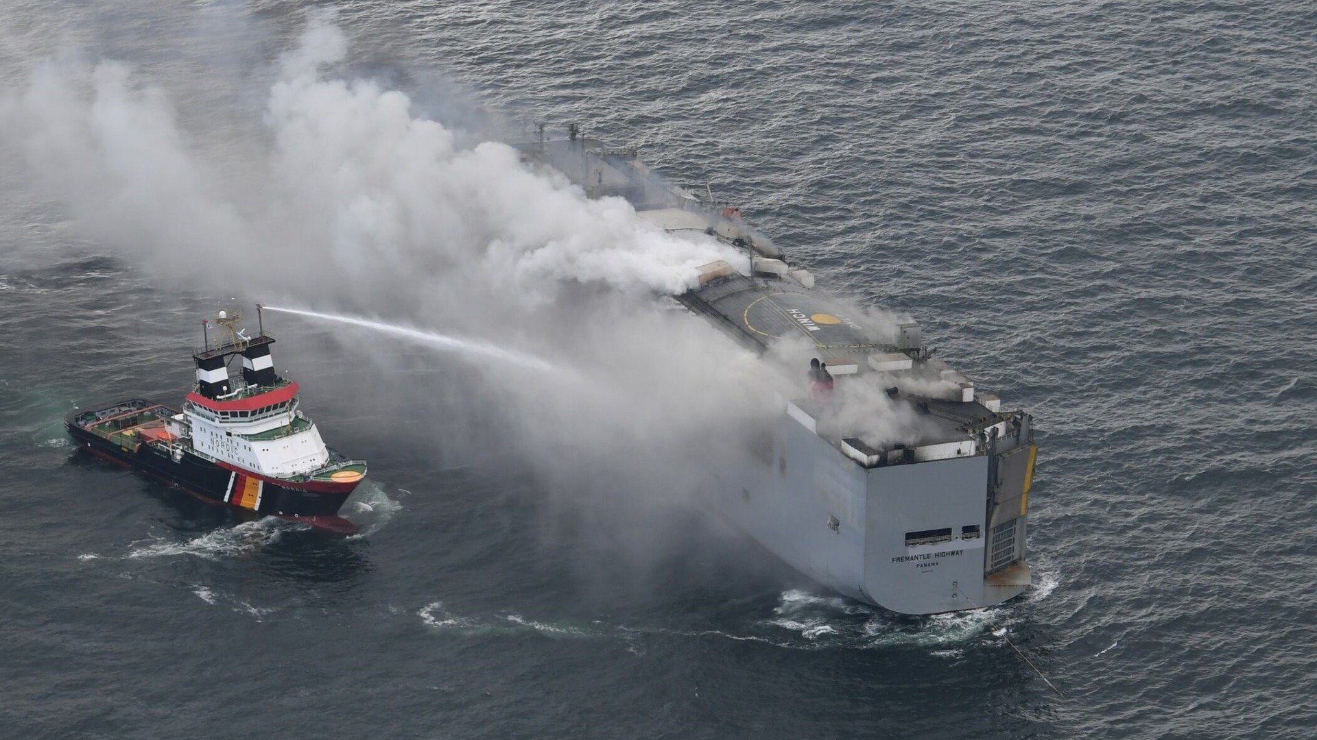 De Nordic is het vrachtschip aan het koelen