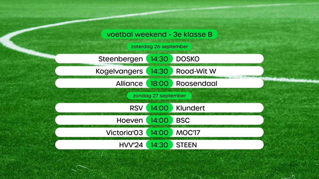 Programma 3e klasse B, swipe voor stand
