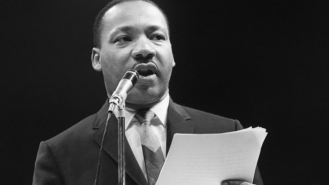 Martin Luther King tijdens een van zijn speeches (Rechten: EPA)
