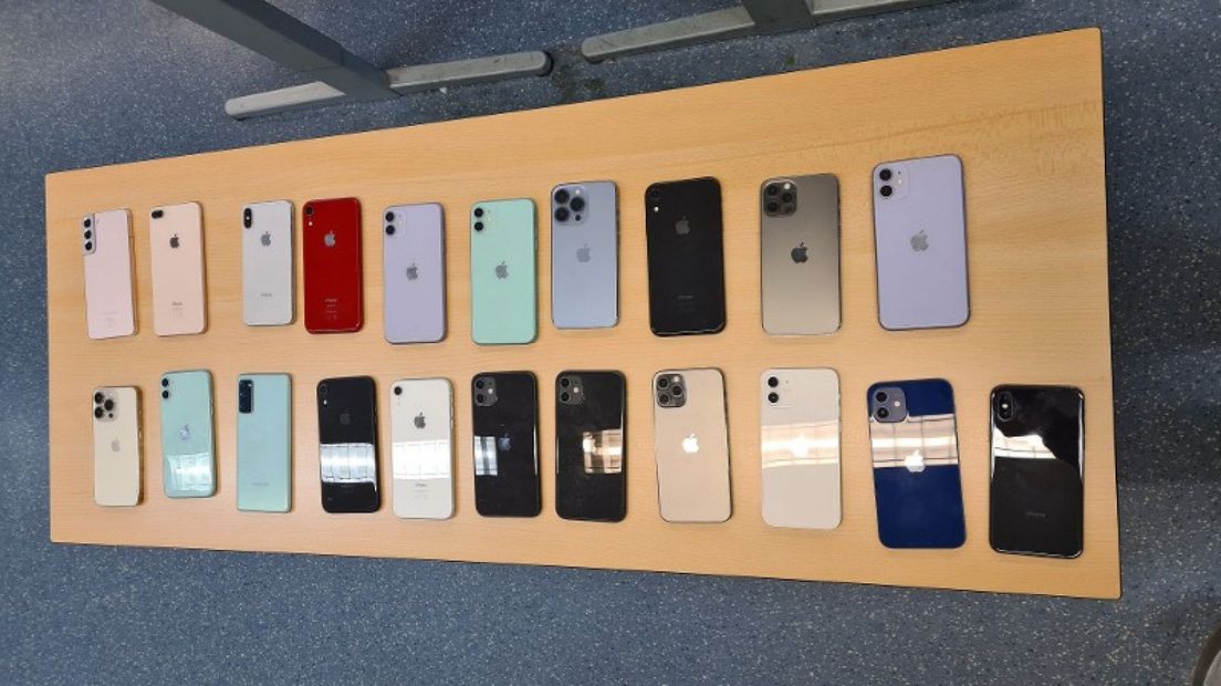 De in Den Haag gevonden telefoons