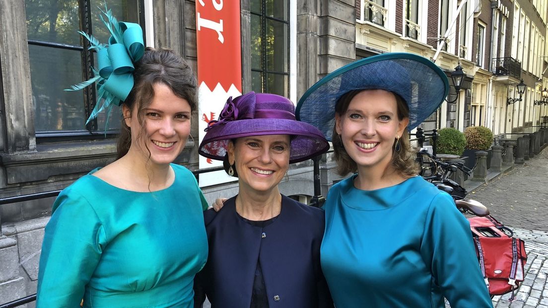 Groningse (oud)-Kamerleden Anne Kuik, Antje Diertens en Stieneke van der Graaf op een eerdere Prinsjesdag