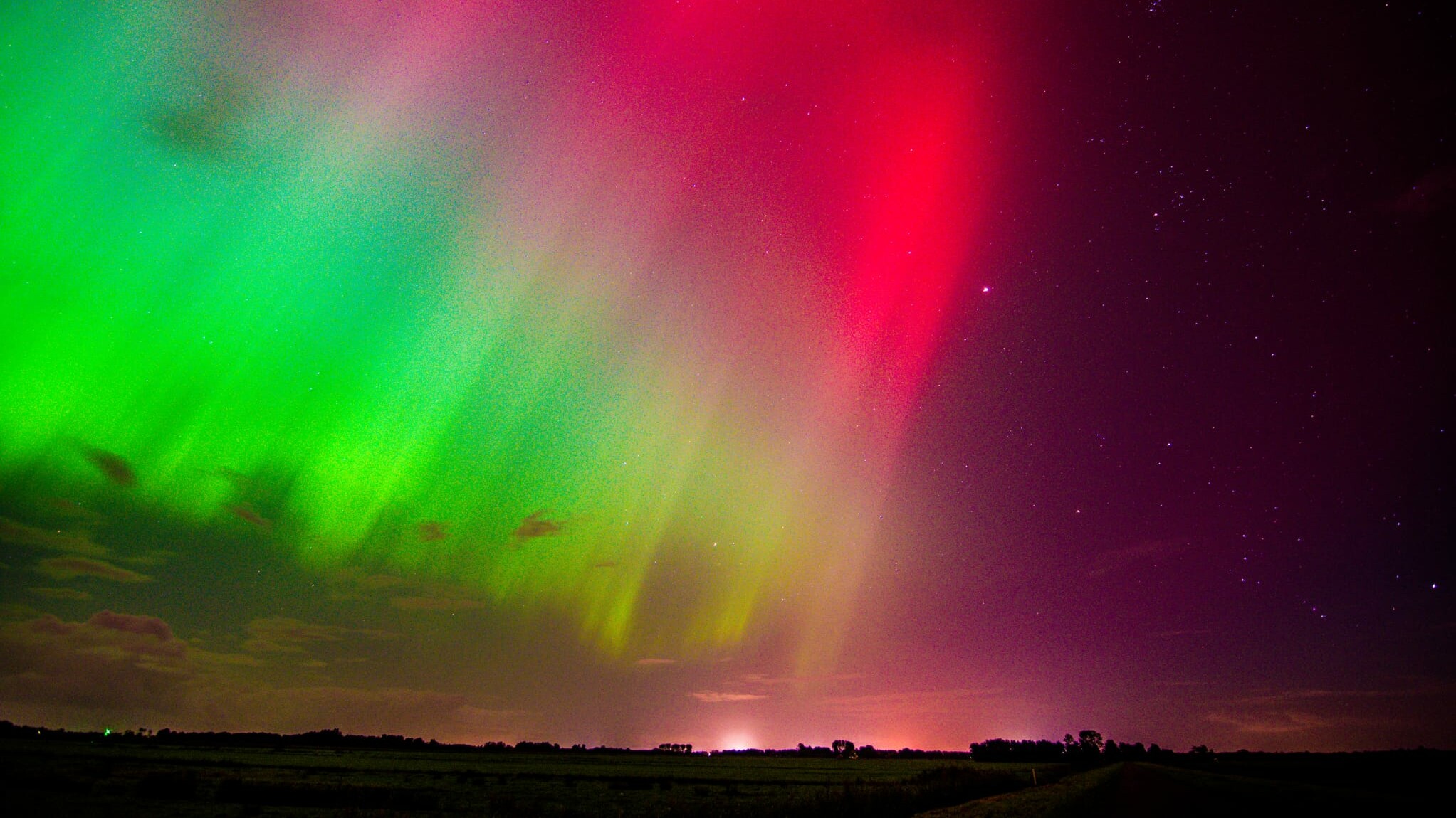 Het noorderlicht was zeer helder