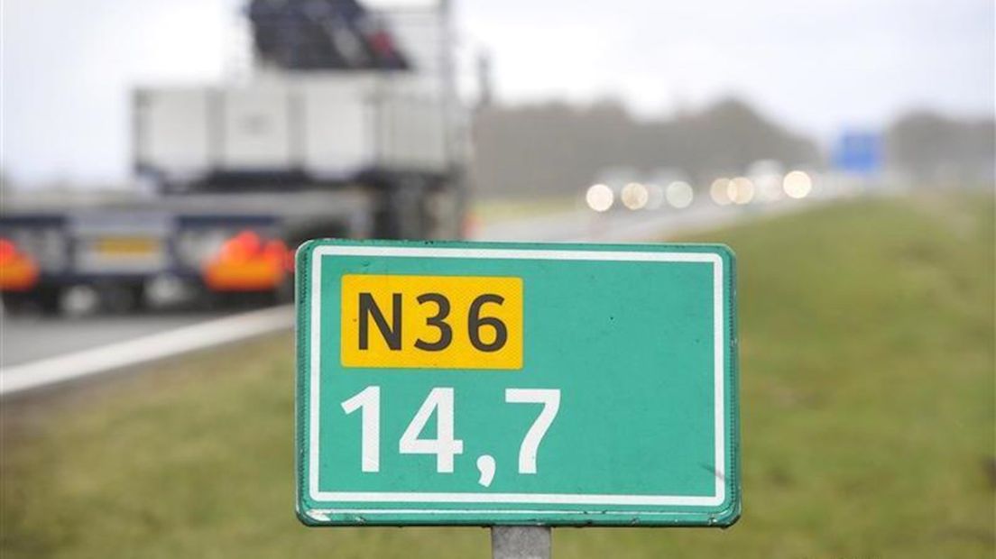 Op de N36 gebeuren veel ongelukken