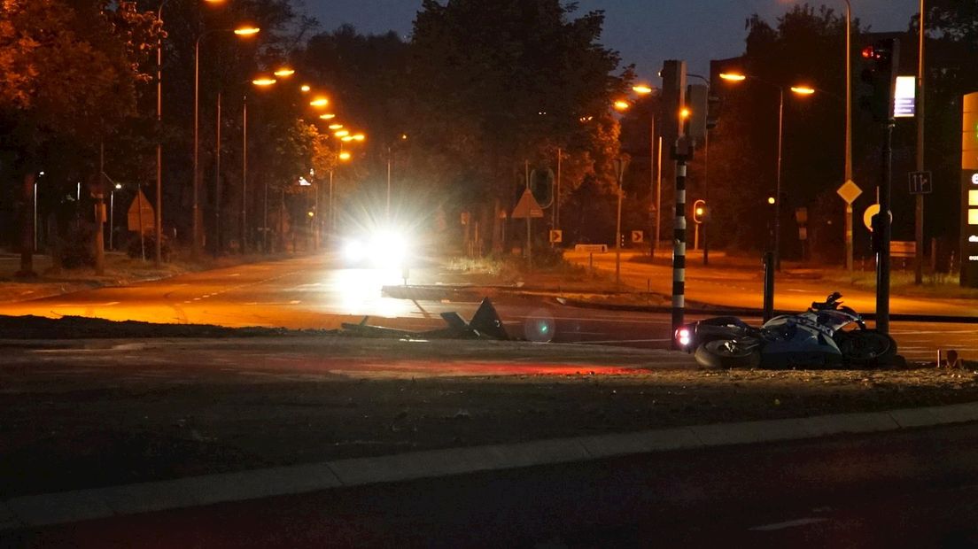 Motorrijder onderuit in Deventer