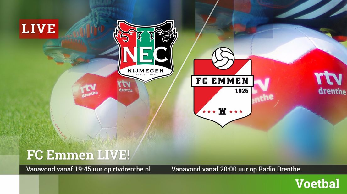 FC Emmen speelt vanavond bij NEC