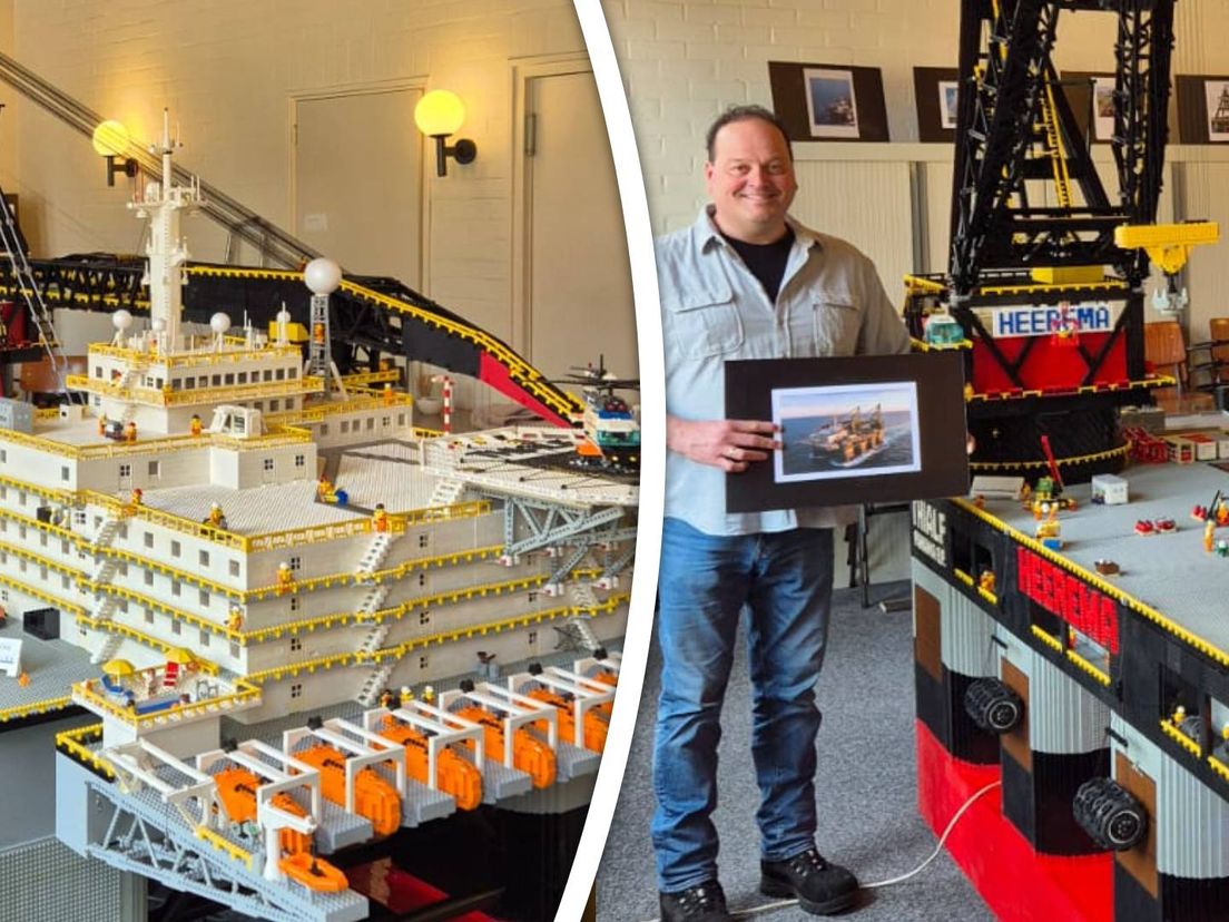 Na 7 jaar zwoegen heeft Marco het megaschip Thialf van LEGO eindelijk af
