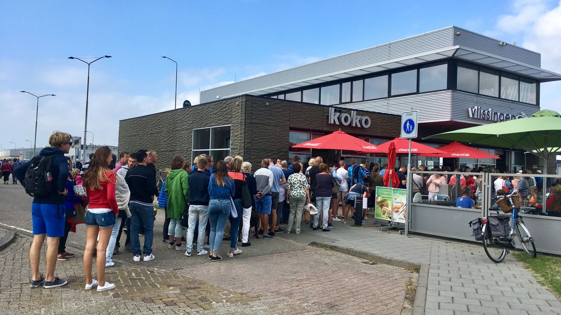 Drukte bij veerboot in Vlissingen