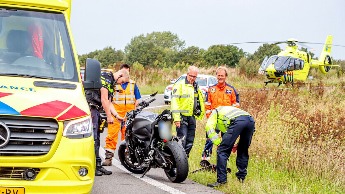 Duitse motorrijder onderuit op N391 bij Roswinkel
