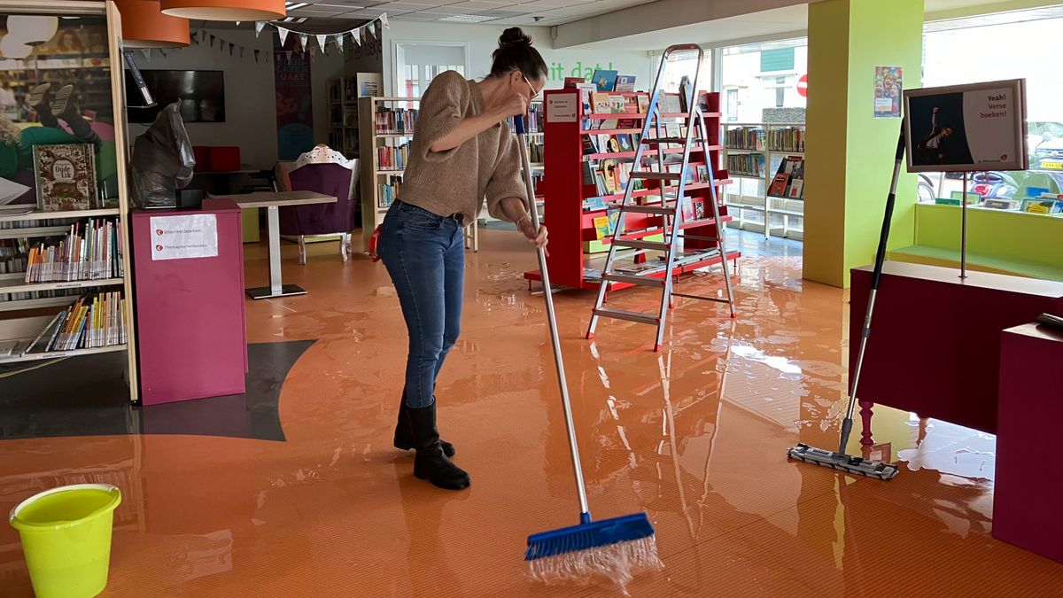 Grote lekkage bij bibliotheek: 'Het is dweilen met de kraan open