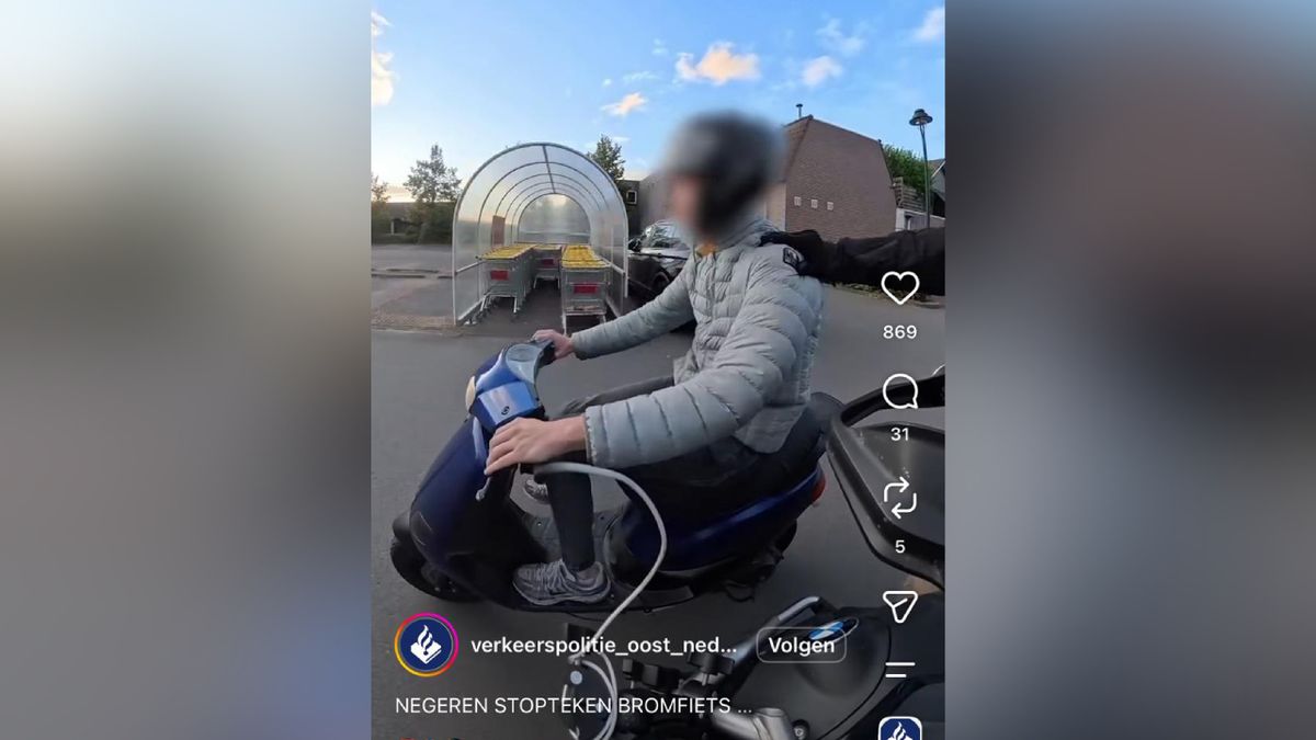 Brommerrijder kent z'n plek weer na kansloze vluchtpoging in Staphorst