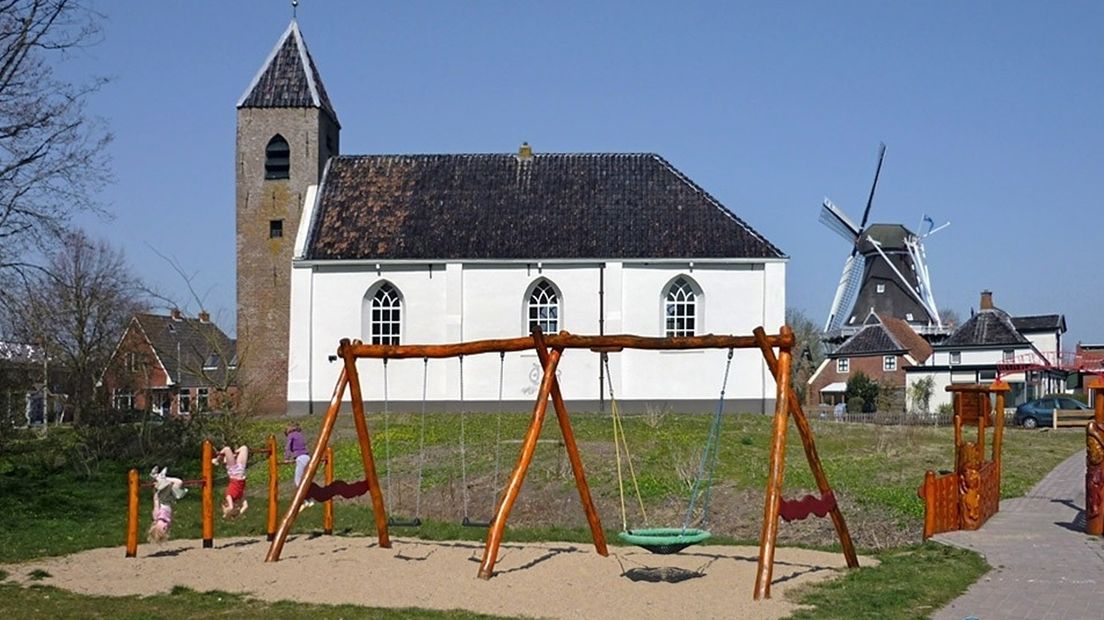 De in 2009 geopende speeltuin in Mensingeweer.