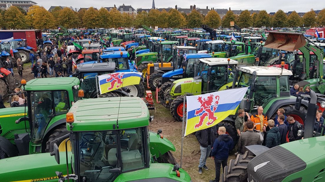 Het beeld van 16 oktober 2019: boeren staan massaal op het Malieveld