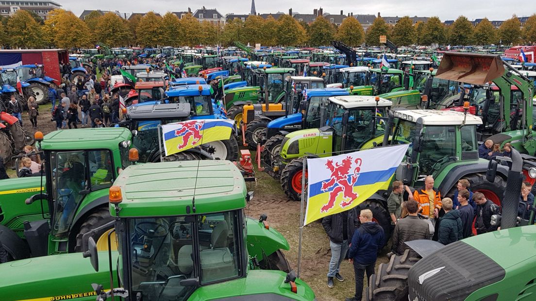 Boeren stonden in oktober massaal op het Malieveld.