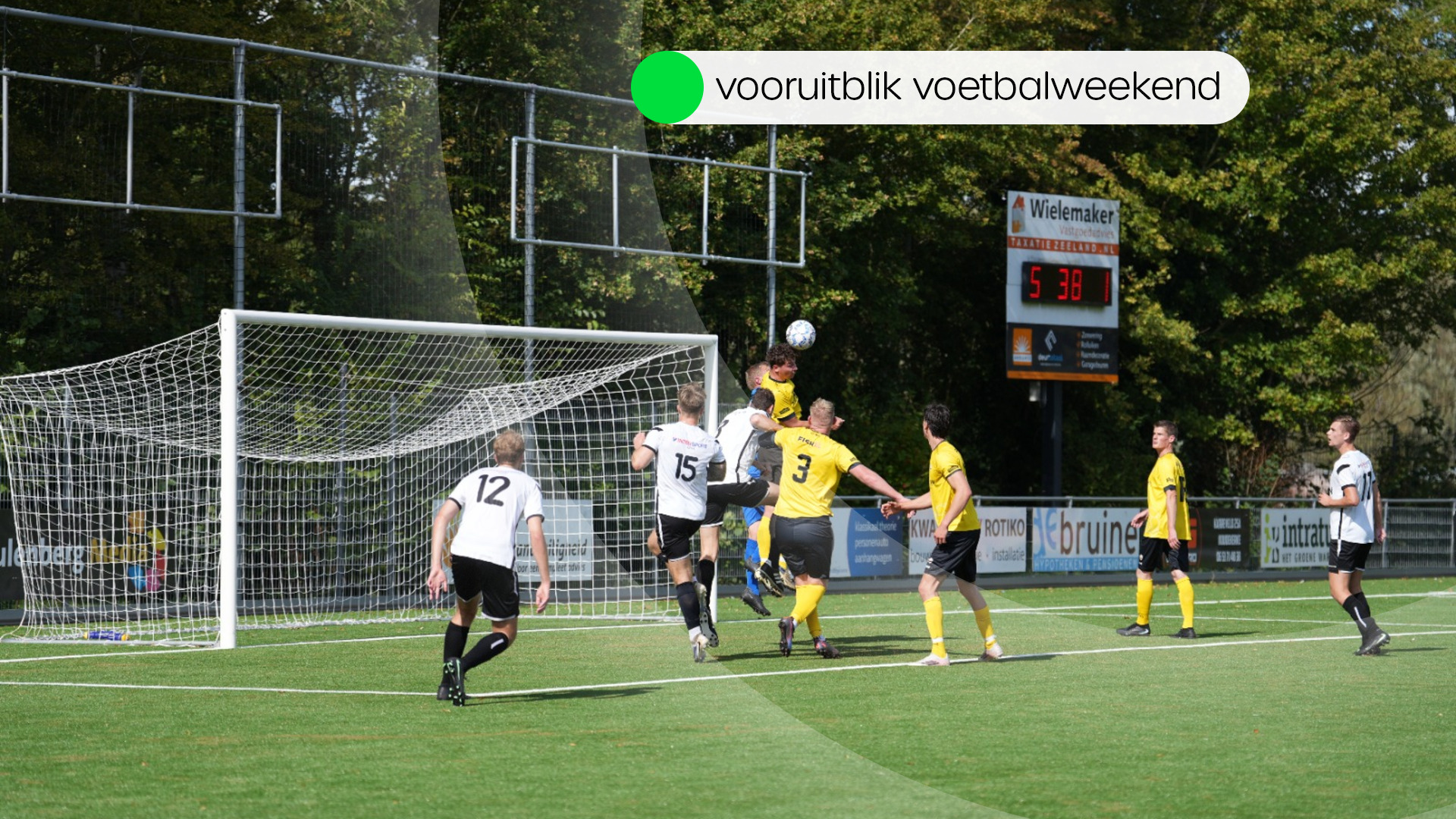 Deze wedstrijden worden vanmiddag en morgen gespeeld in het amateurvoetbal