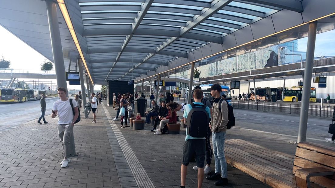 Het station in Utrecht tijdens een eerdere staking in september.