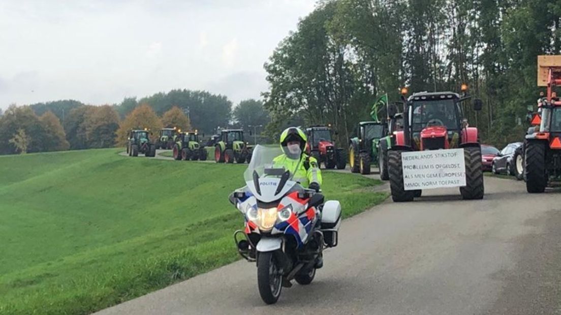 Gelderse boeren bij een eerder protest.