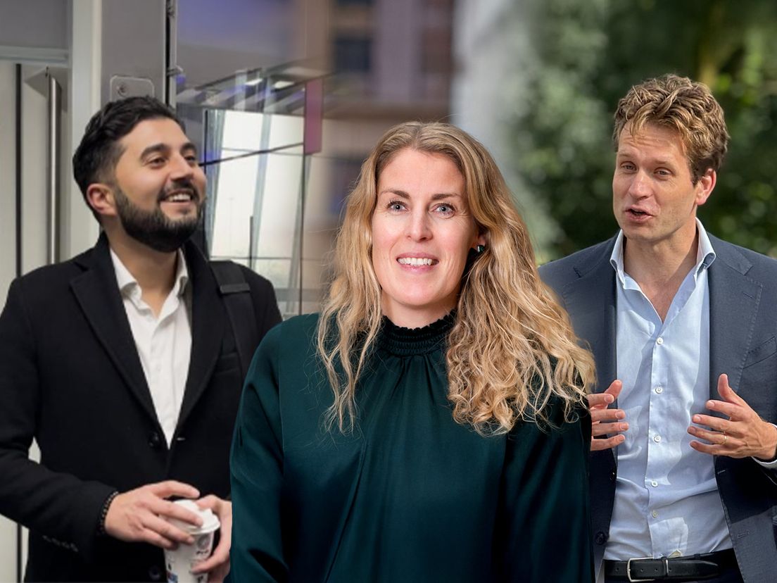 Dogucan Ergin (Denk), Vicky Maeijer (PVV) en Vincent Karremans (VVD).