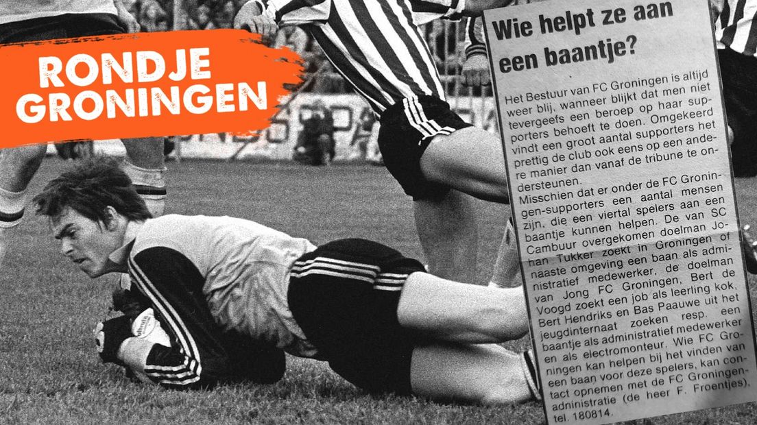 Toen profvoetballers nog werkten: Johan Tukker zocht een baantje toen hij naar FC Groningen kwam.