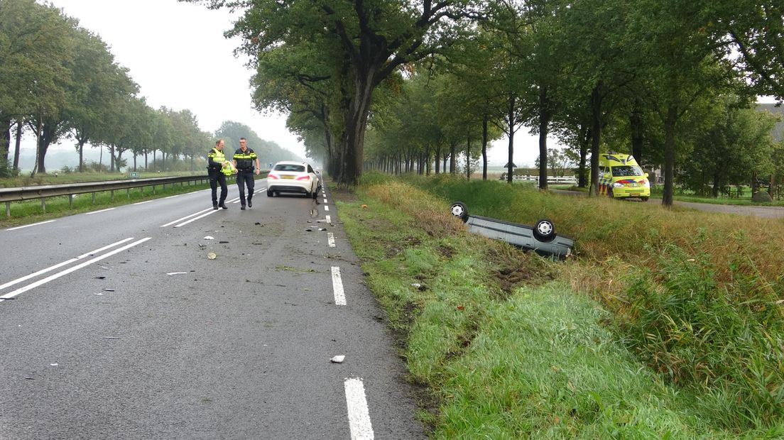 Botsing bij Meppel (Rechten: Persbureau Meter)