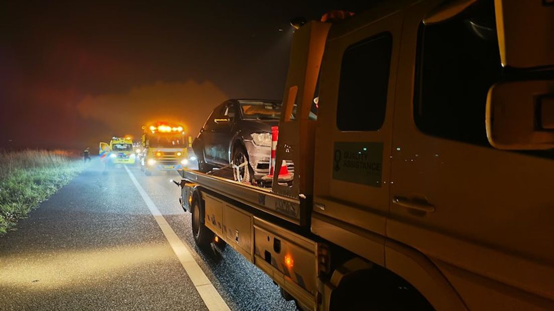 Bij een ongeluk op de A58 raakten drie mensen gewond
