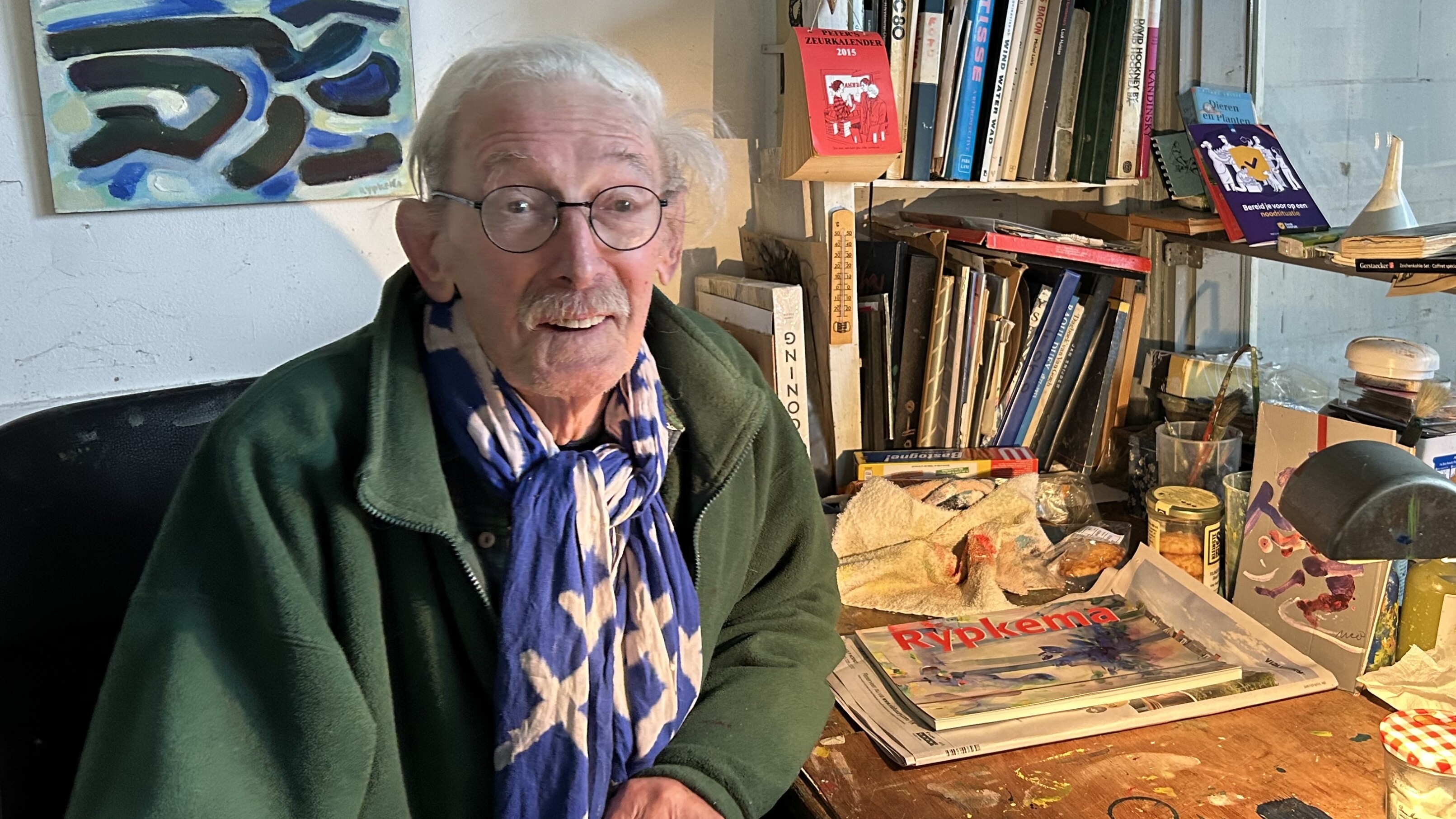 Fryske keunstner Nico Rypkema (94) wol hiel graach mei syn wurk yn in Frysk museum