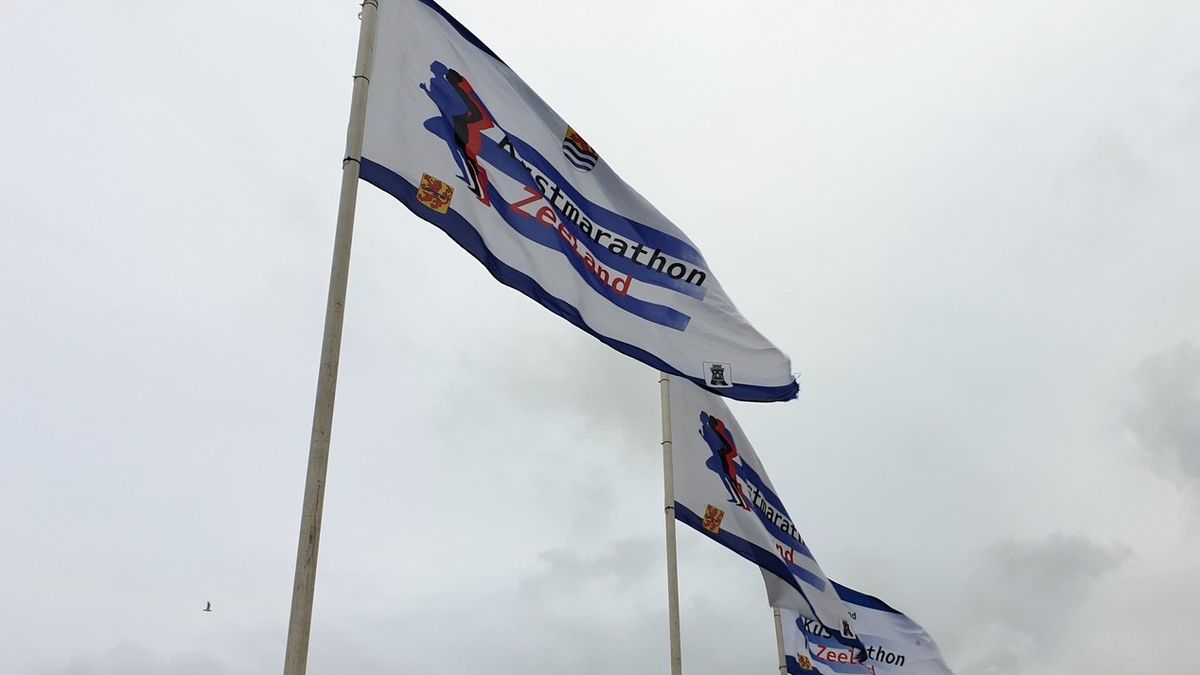 Geen Kustmarathon, wel vlaggen in Zoutelande