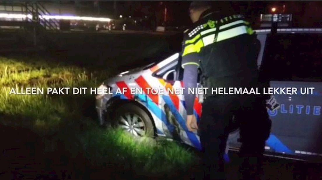 Agenten uit Almelo vast in de modder