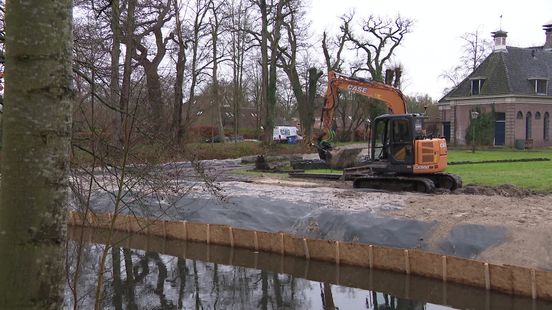 Japanse Duizendknoop in gracht Havezate Mensinge