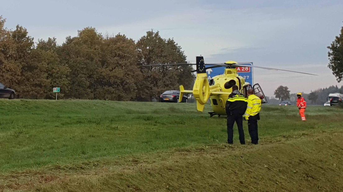 Een traumahelikopter werd opgeroepen (Rechten: Persbureau Meter)