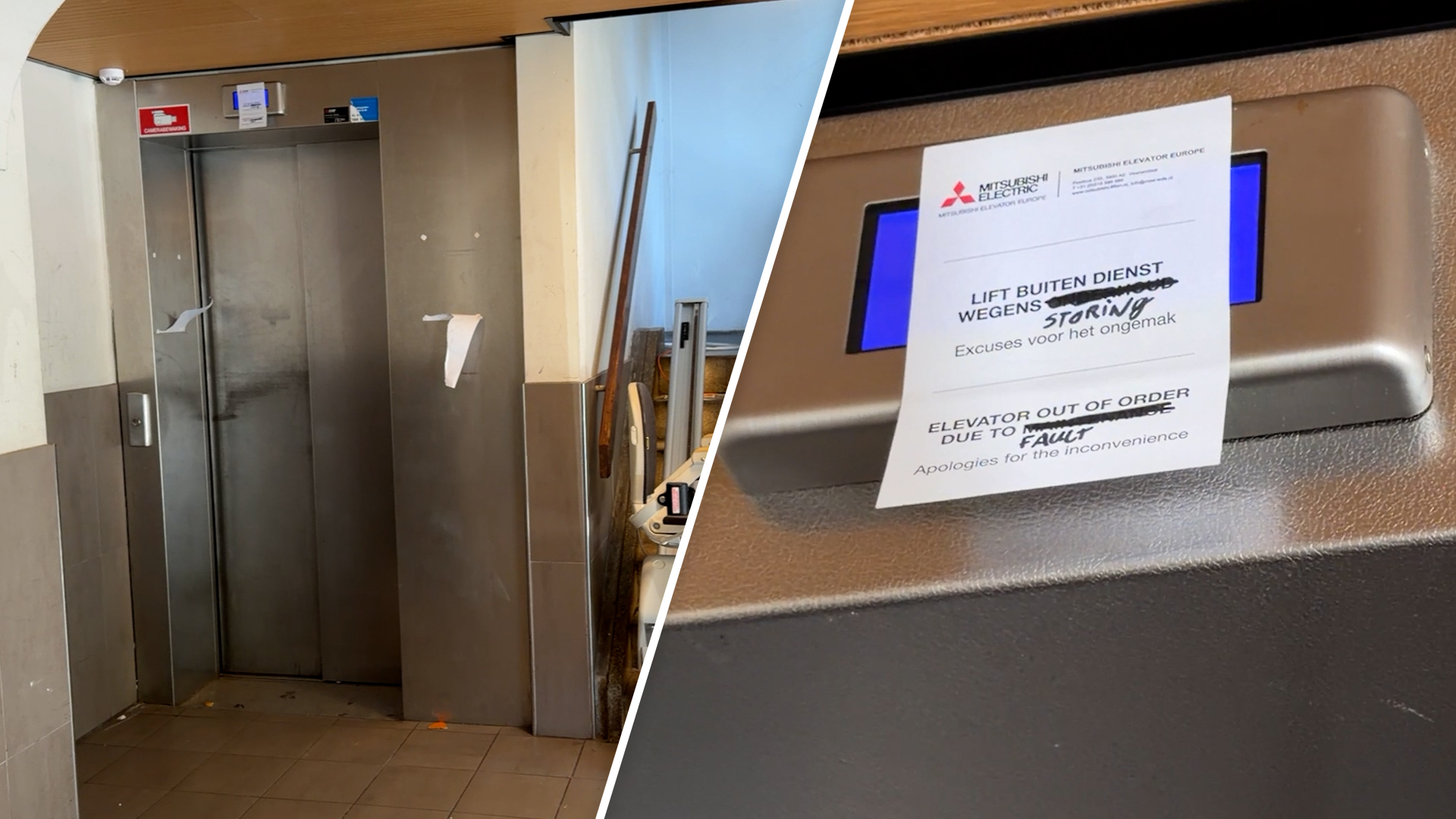 Lift volgens woningcorporatie kapot door vandalisme: 'Het lijkt wel of ze hebben staan springen'