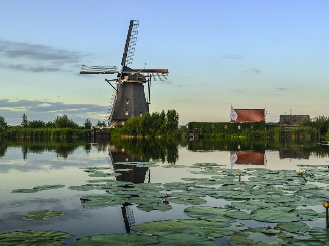 De molens bij Kinderdijk zijn zes weken niet van dichtbij te bewonderen. (Archieffoto Rick Huijzer)
