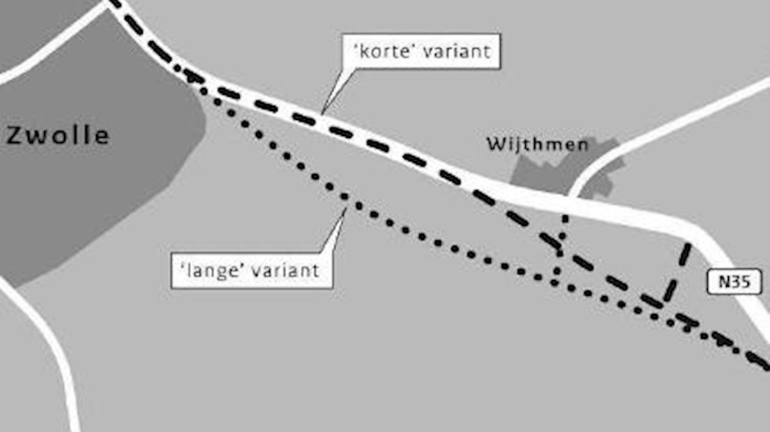 Varianten N35 bij Wijthmen