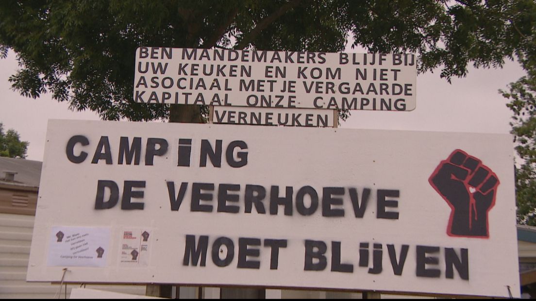 Eerder protest op camping De Veerhoeve