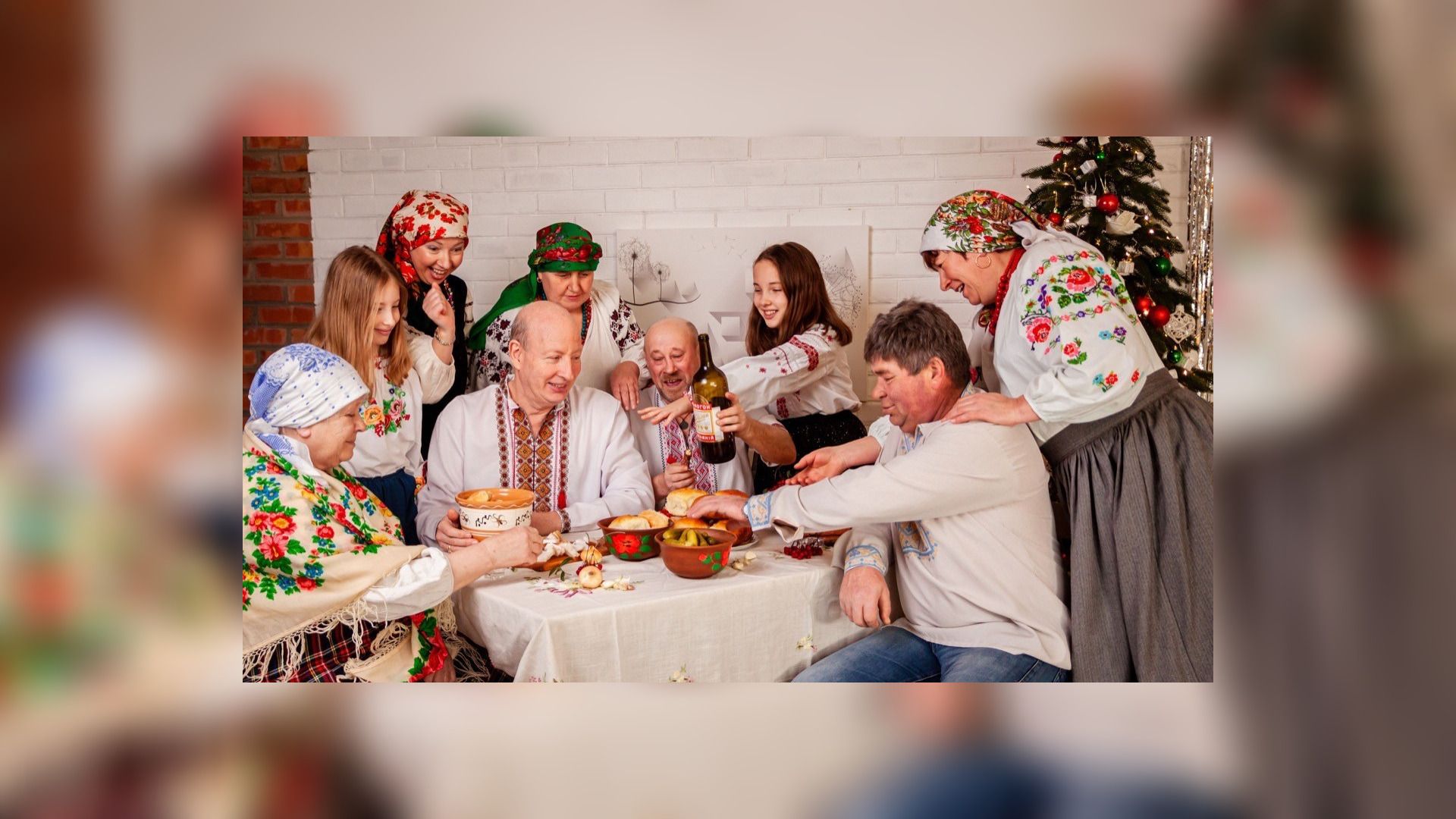 Jorrit Schreuder en zijn familie met de kerst