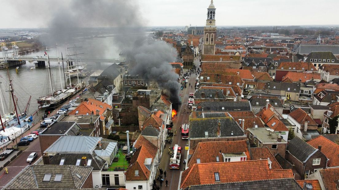 De brand in het centrum van Kampen