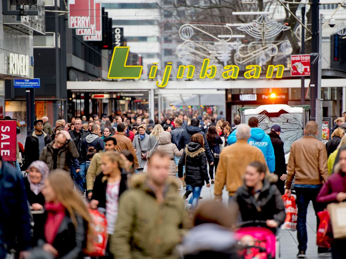 Winkeldrukte op de Lijnbaan