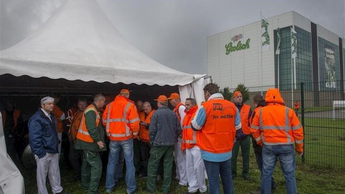 Staking bij Grolsch in Enschede