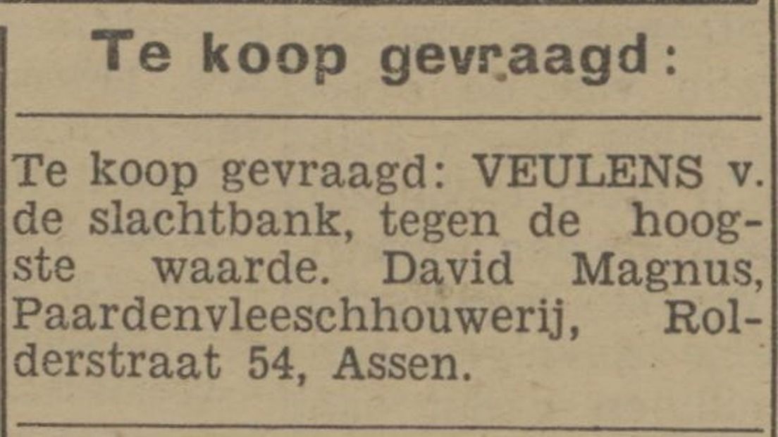 Advertentie David Magnus Provinciale Drentsche en Asser courant 20 juli 1929 (Rechten: Delpher)